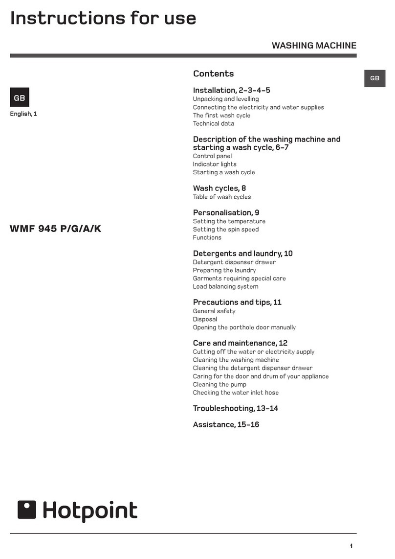 Hotpoint WMF 945 P Instructions for use
