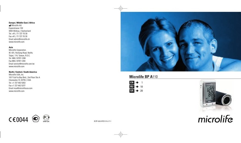 Microlife BP A110 User manual