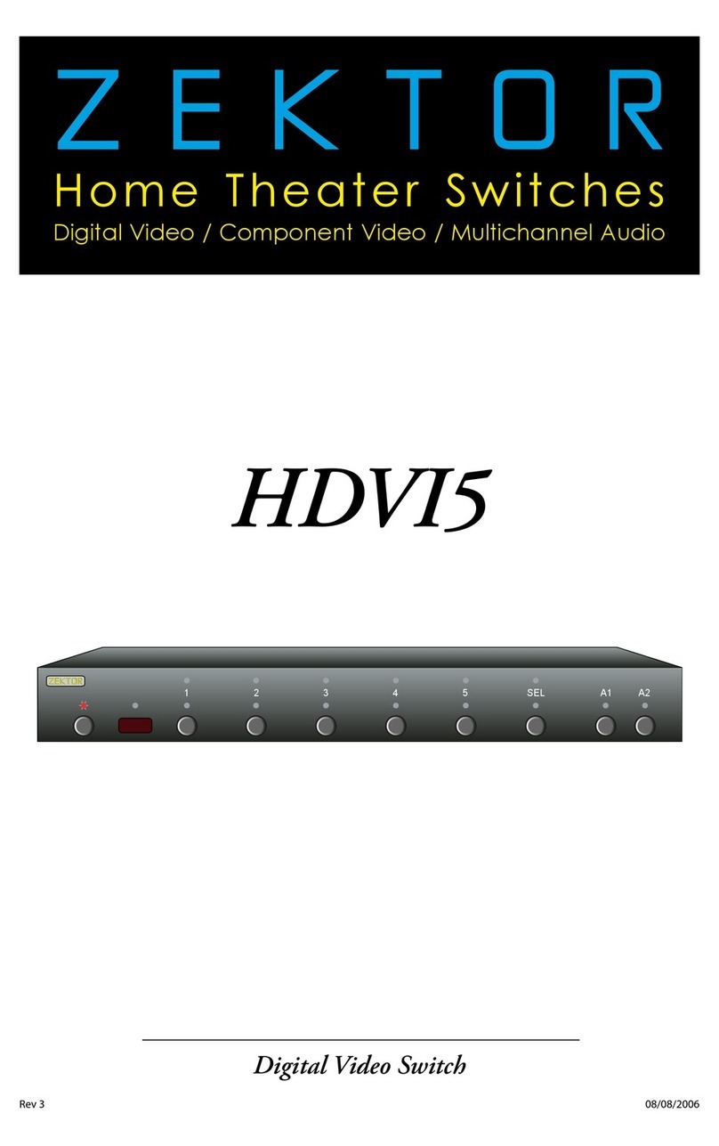 Zektor HDVI5 User manual Zektor HDVI5 User manual
