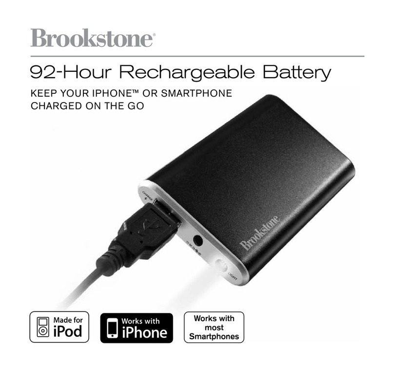 Brookstone 92-Hour Rechargeable Battery user manual
