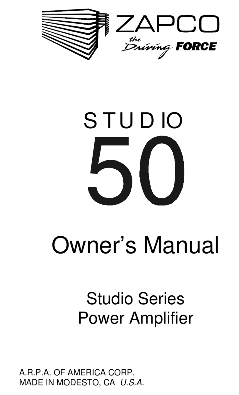zapco STUDIO 50 owner's manual