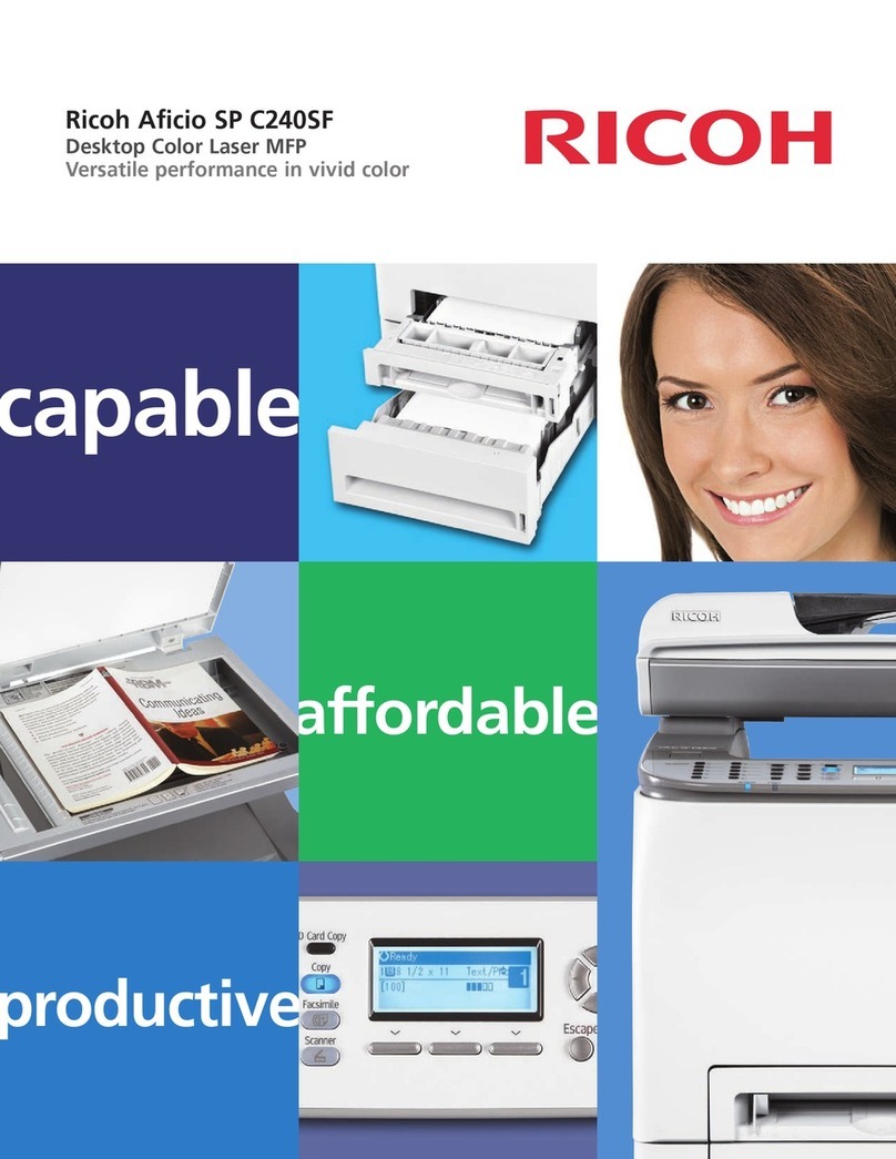Ricoh Aficio SP C240SF quick guide