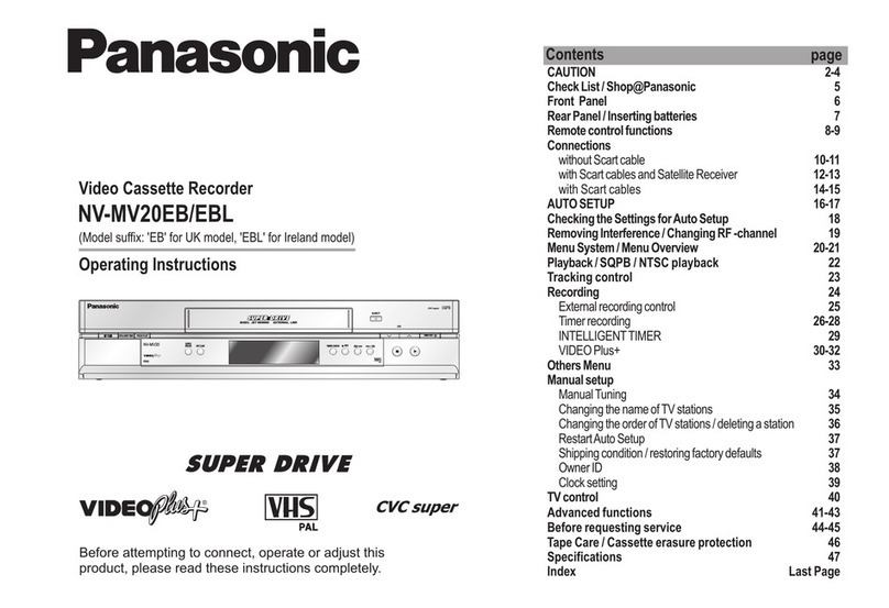 Panasonic NV-MV20EB/EBL User manual Panasonic NV-MV20EB/EBL User manual