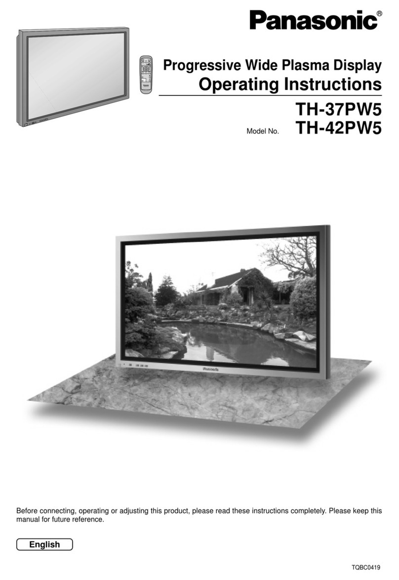 Panasonic Viera TH-37PW5 User manual