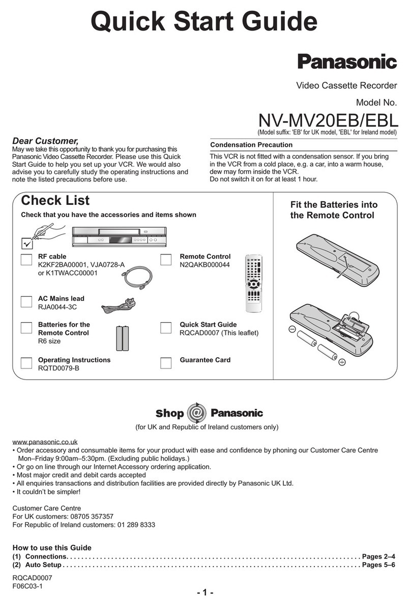 Panasonic NV-MV20EB User manual