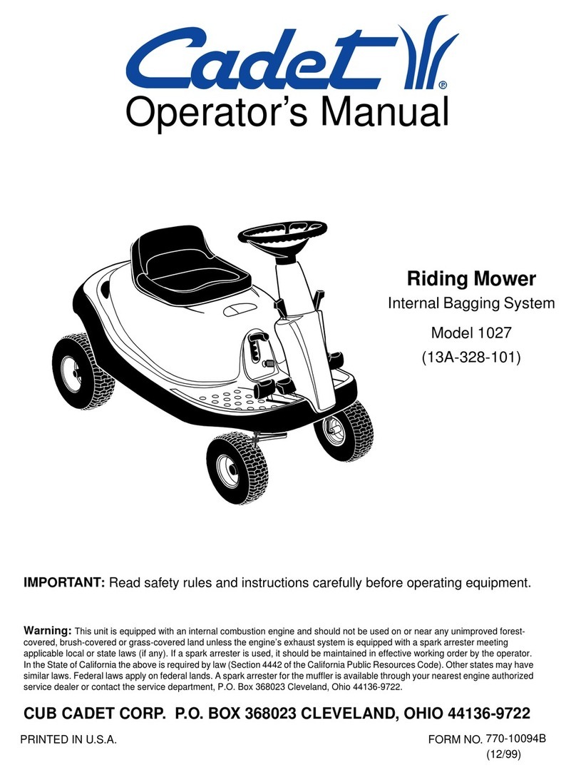 Cub Cadet 1027 User manual