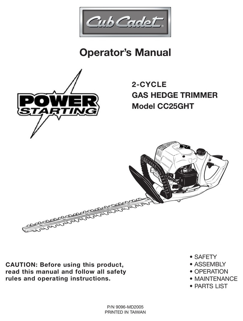 Cub Cadet CC25GHT User manual