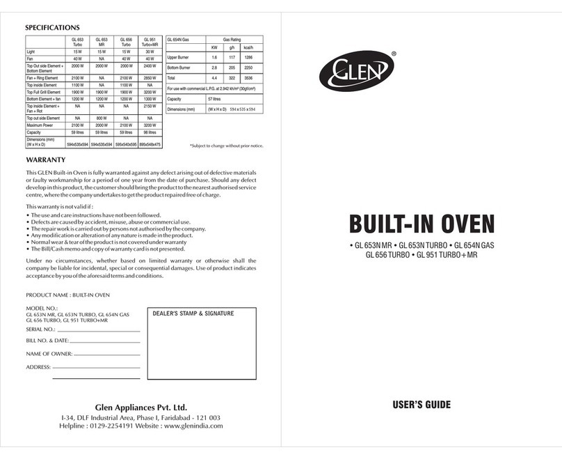 Glen GL 653N MR user guide