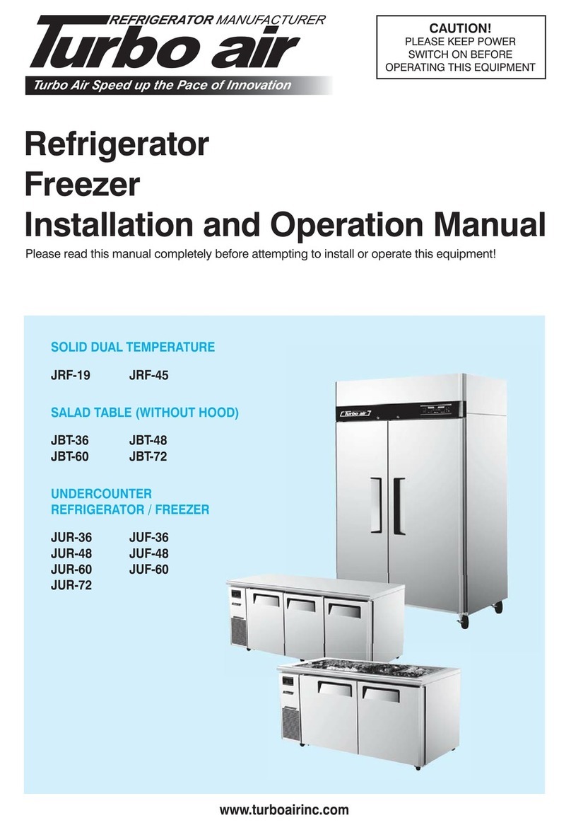 Turboair JRF-19 User manual Turboair JRF-19 User manual