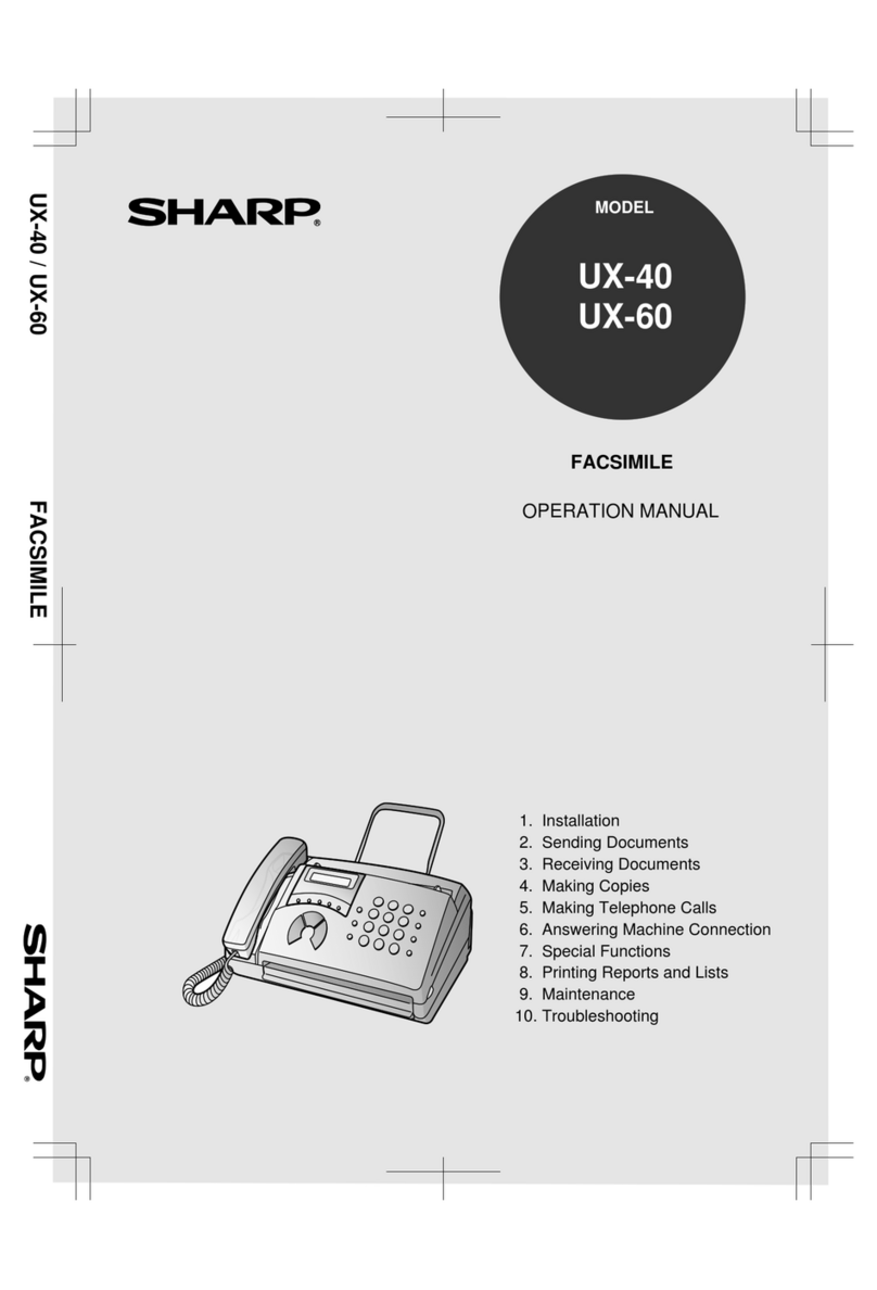 Sharp UX-40 User manual