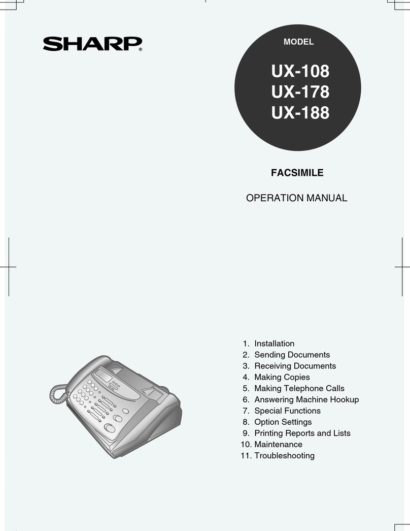 Sharp UX-108 Operation manual