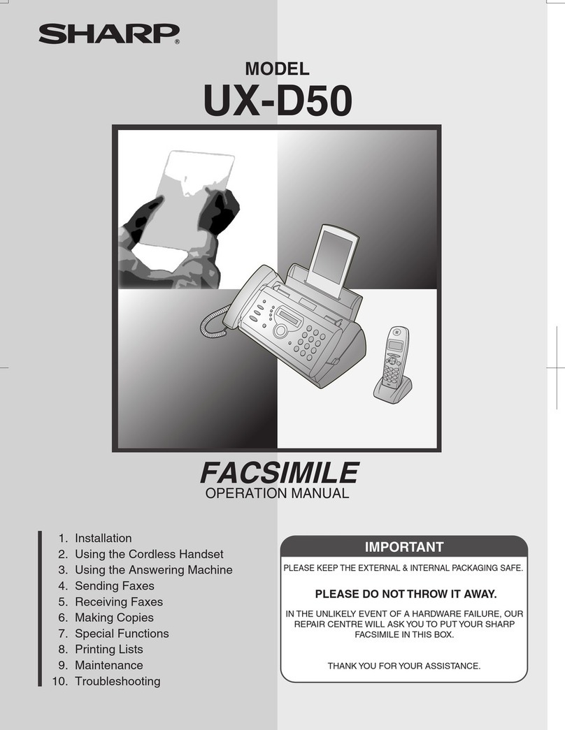 Sharp UX-D50 User manual Sharp UX-D50 User manual