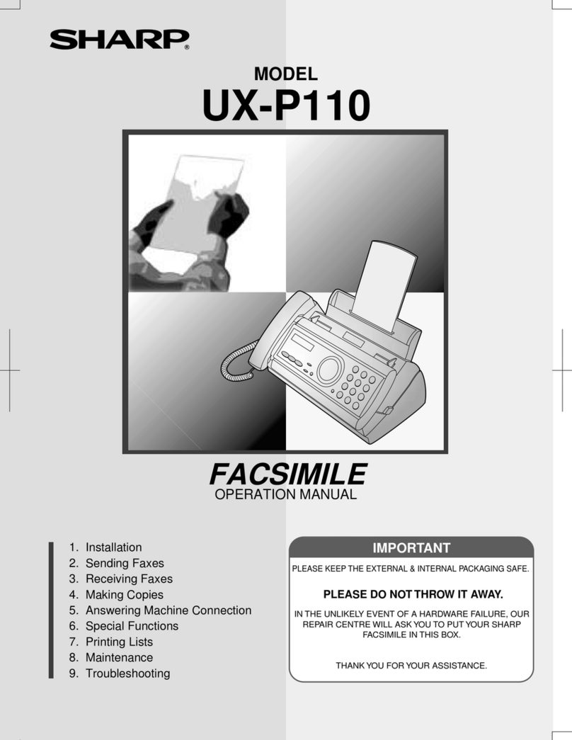 Sharp UX-P110 User manual