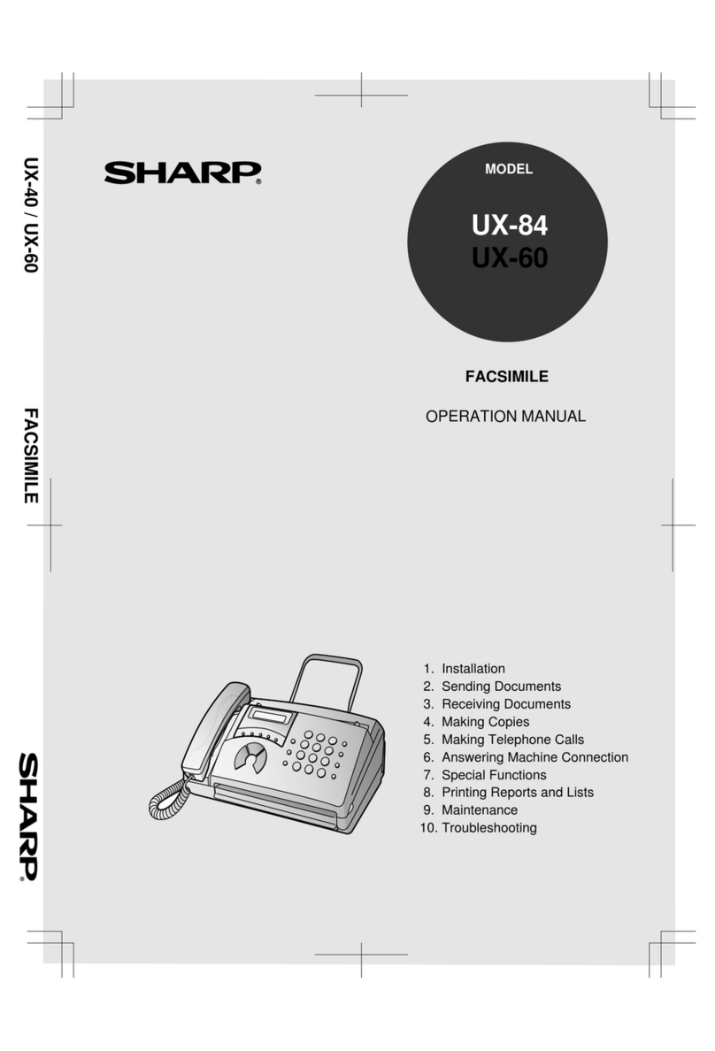 Sharp UX-60 User manual