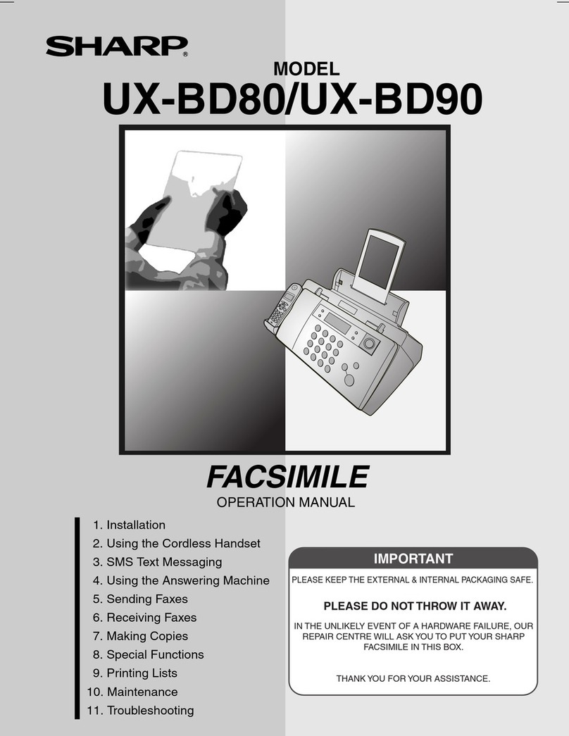 Sharp UX-BD80 Operation manual