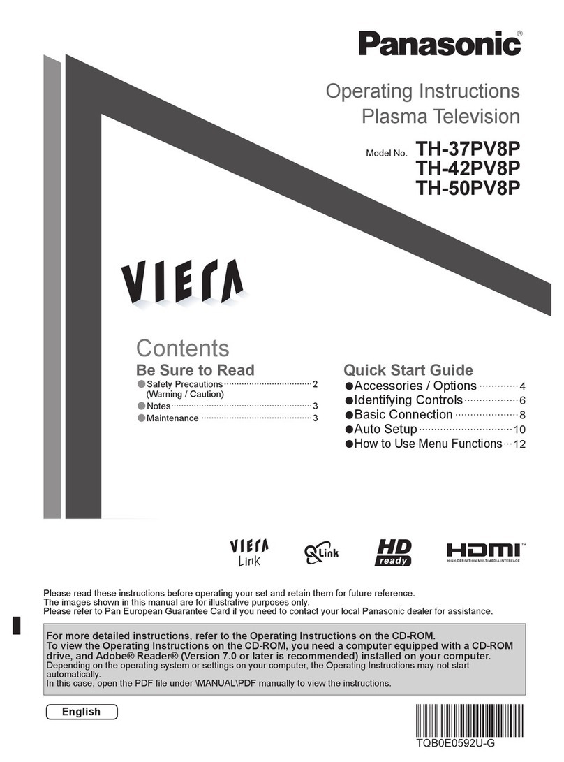 Panasonic Viera TH-37PV8P operating instructions
