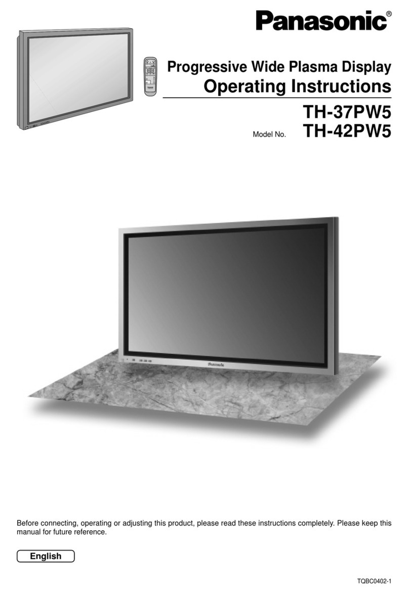 Panasonic Viera TH-37PW5 User manual Panasonic Viera TH-37PW5 User manual