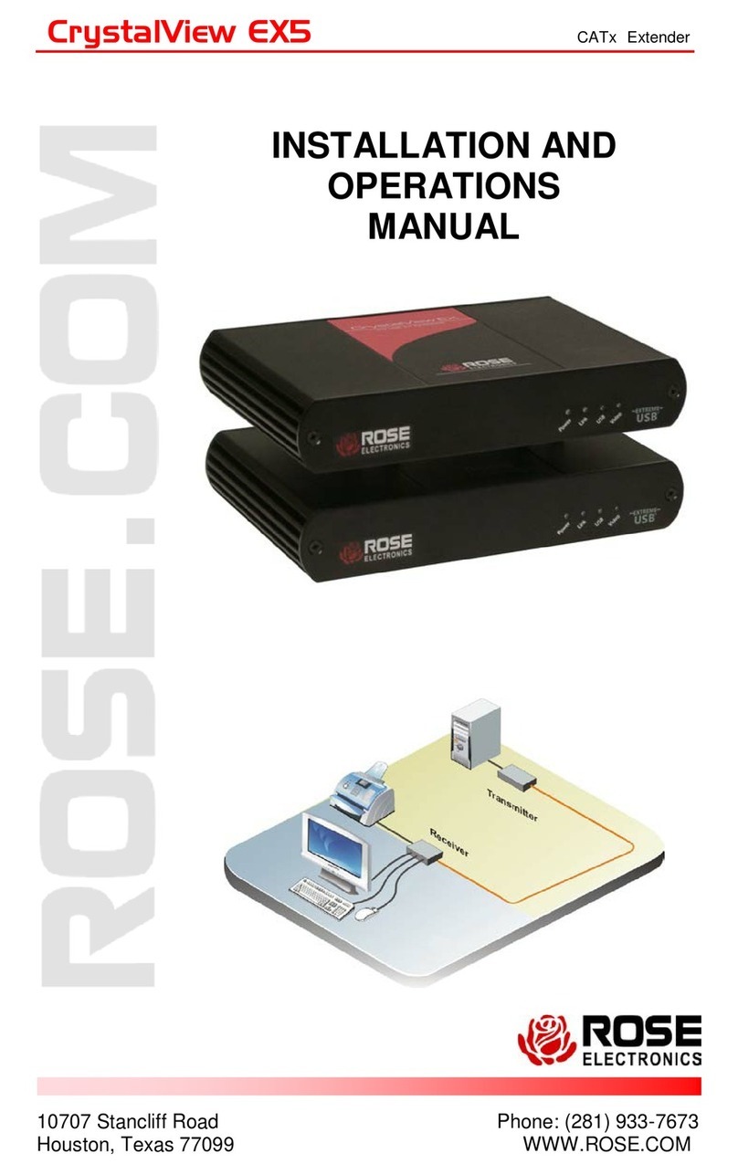 Rose electronics CrystalView EX5 Installation and operation manual