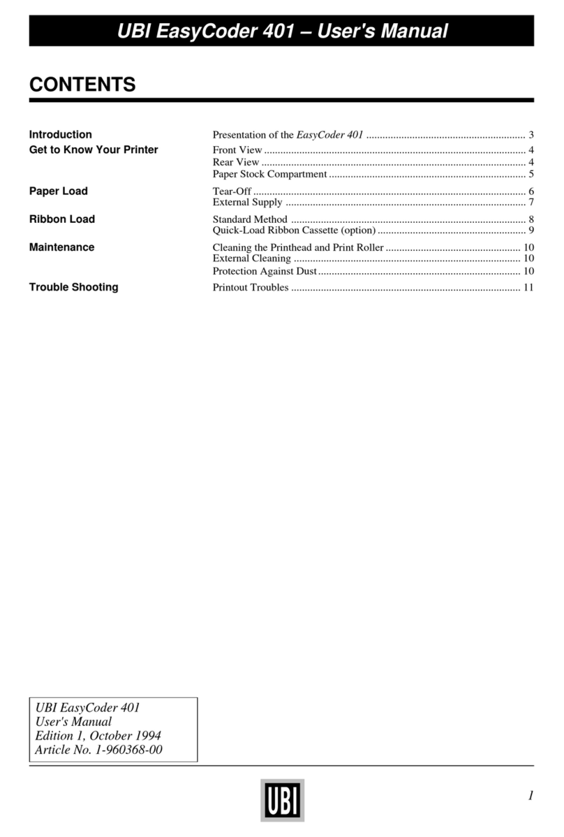 UBI EasyCoder 401 user manual