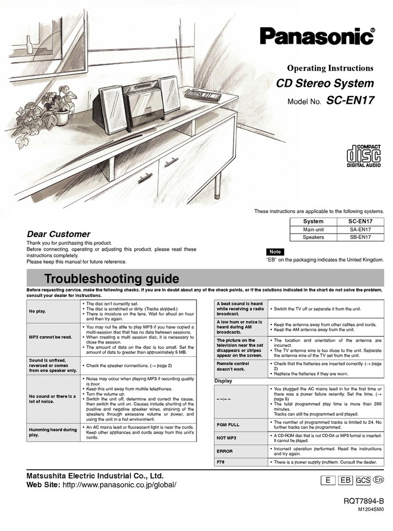 Panasonic SC-EN17 User manual