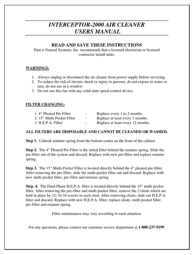 Pure n Natural Systems INTERCEPTOR-2000 user manual