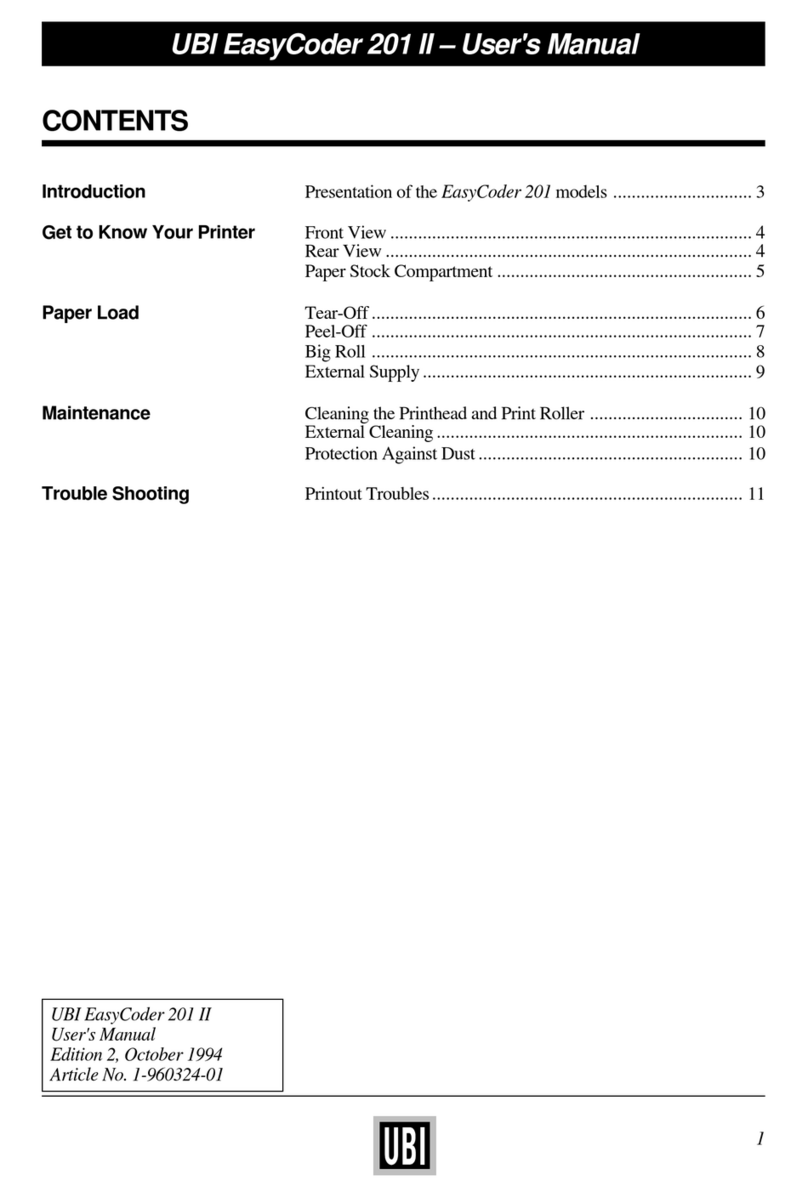 UBI EasyCoder 201 II user manual