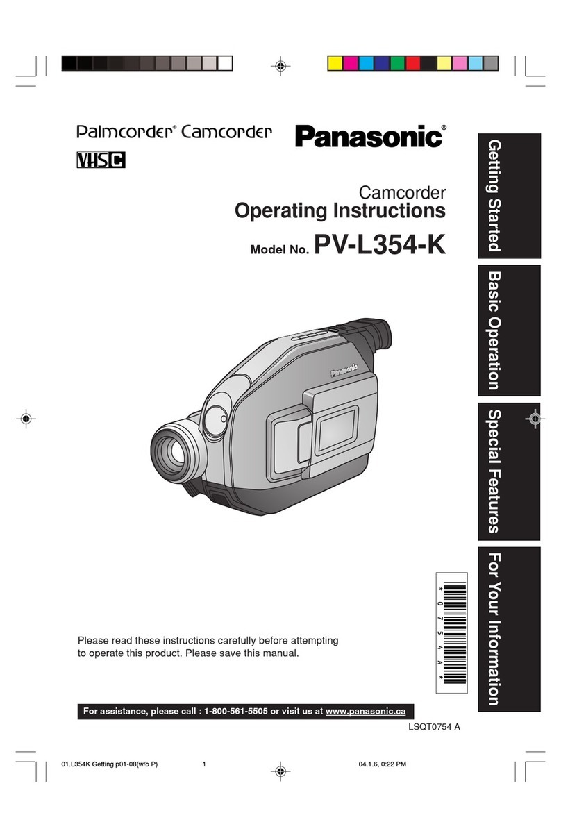 Panasonic Palmcorder PV-L354-K User manual