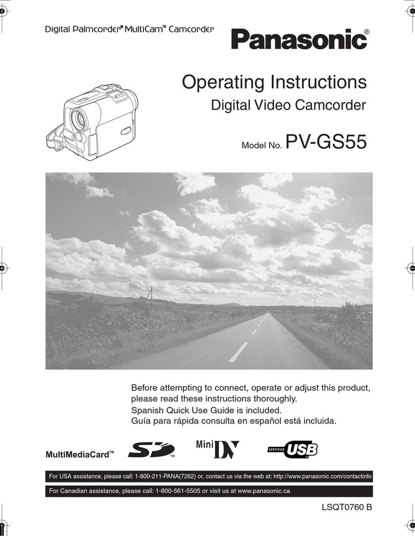 Panasonic Digital Palmcorder PV-GS55 User manual