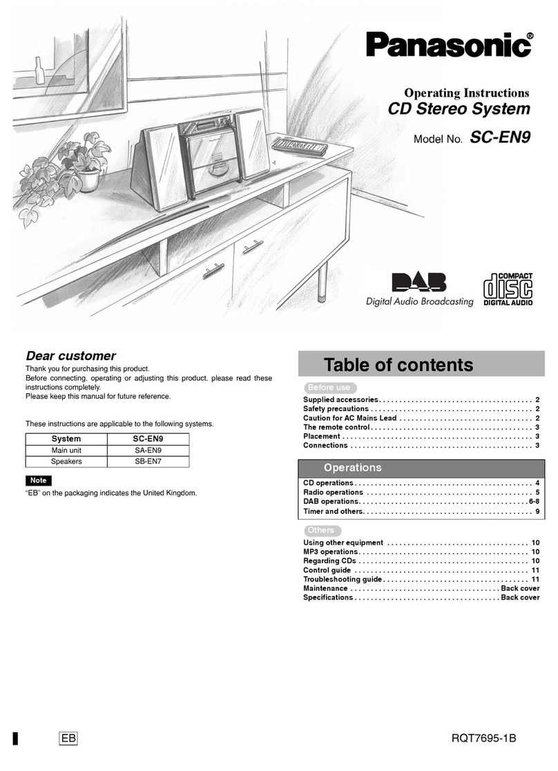 Panasonic SC-EN9 User manual Panasonic SC-EN9 User manual