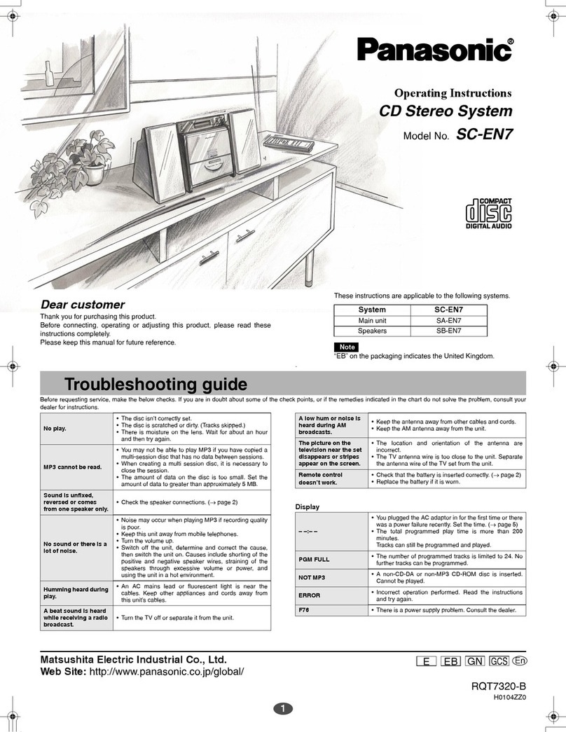 Panasonic SC-EN7 operating instructions