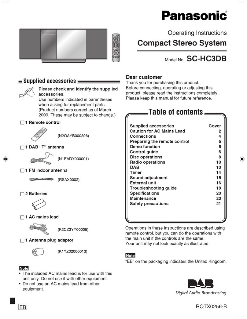 Panasonic SC-HC3DB User manual