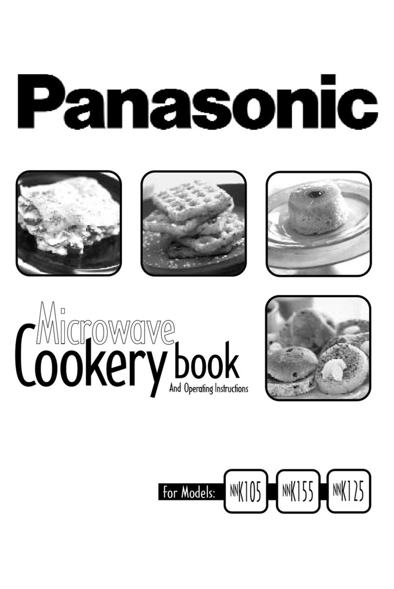 Panasonic NN-K105 Cookery book & operating instructions