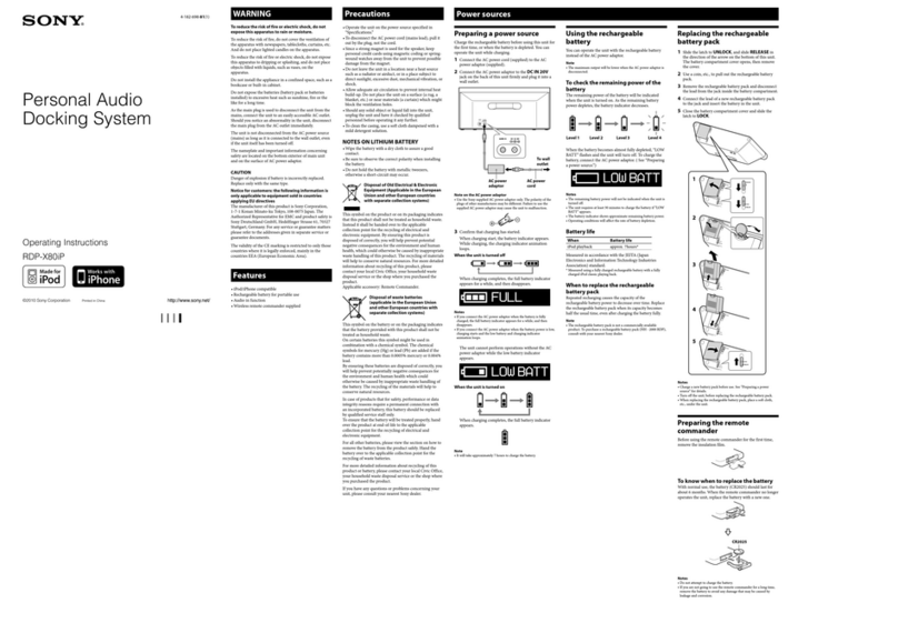 Sony RDP-X80IP User manual