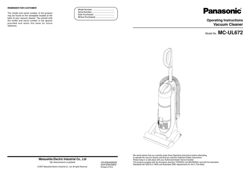 Panasonic MC-UL672 operating instructions