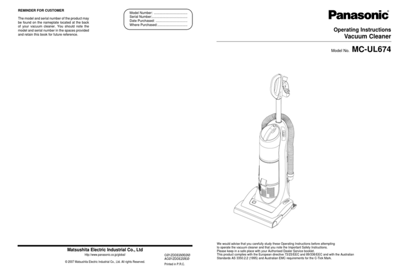 Panasonic MC-UL674 operating instructions