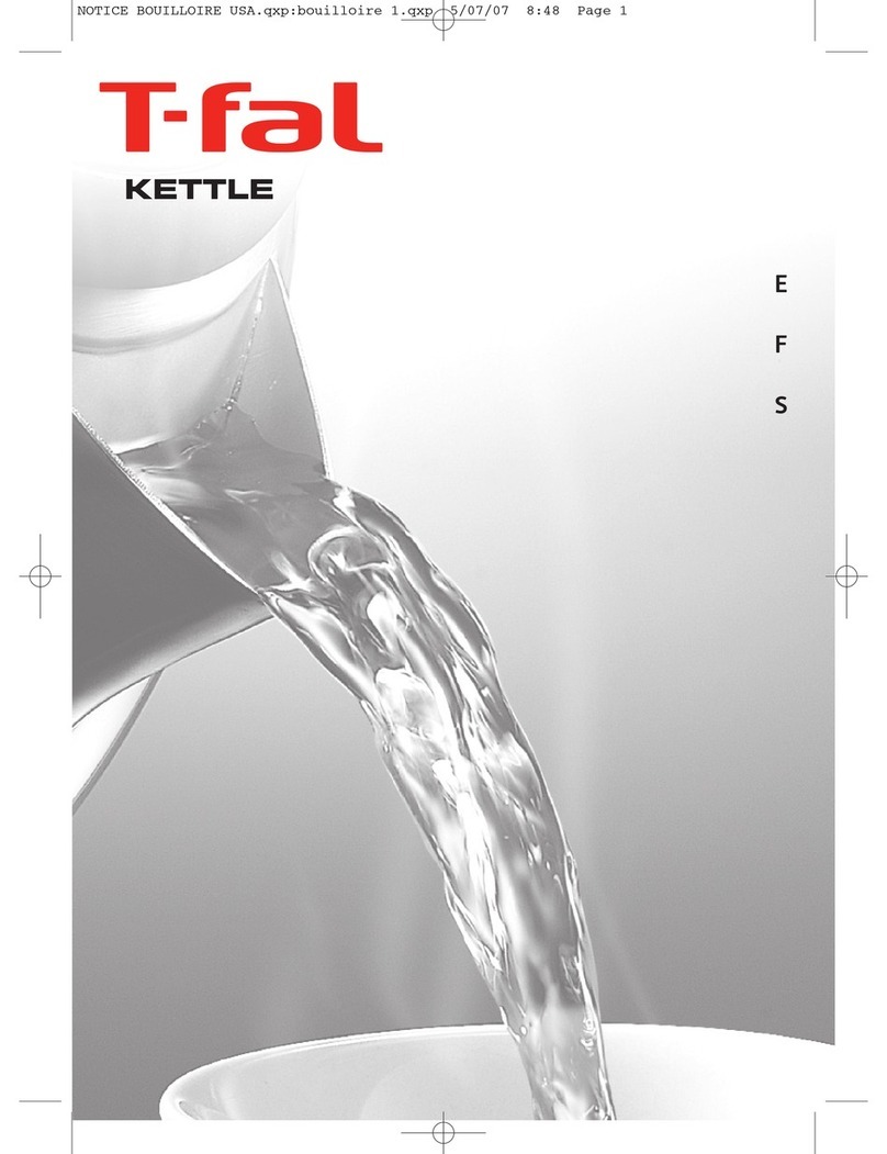 T-Fal KETTLE user manual