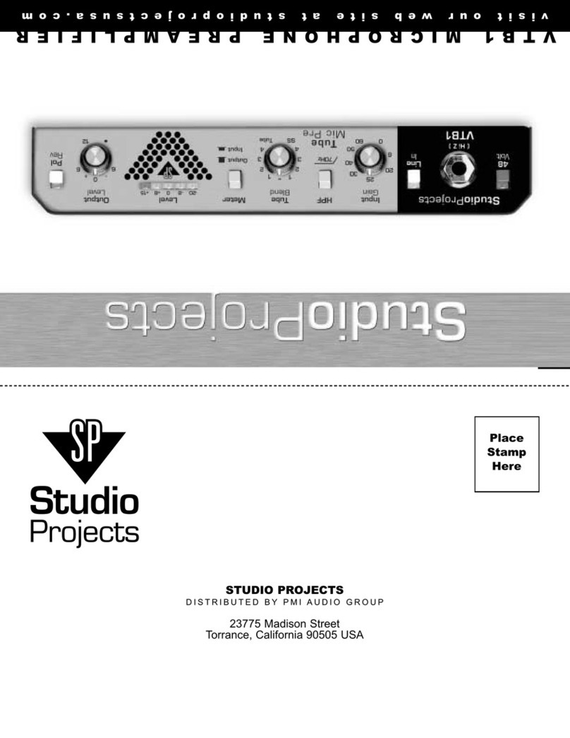STUDIO PROJECTS VTB1 Instruction book