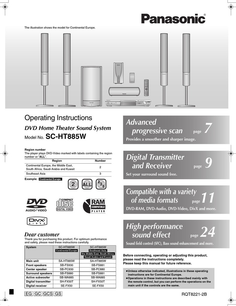 Panasonic SC-HT885W User manual