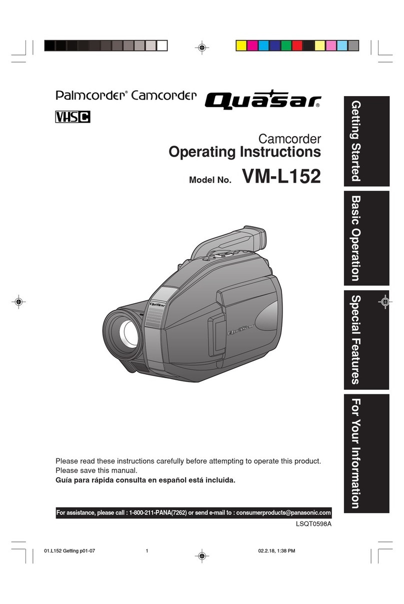 Panasonic Palmcorder Quasar VM-L152 User manual