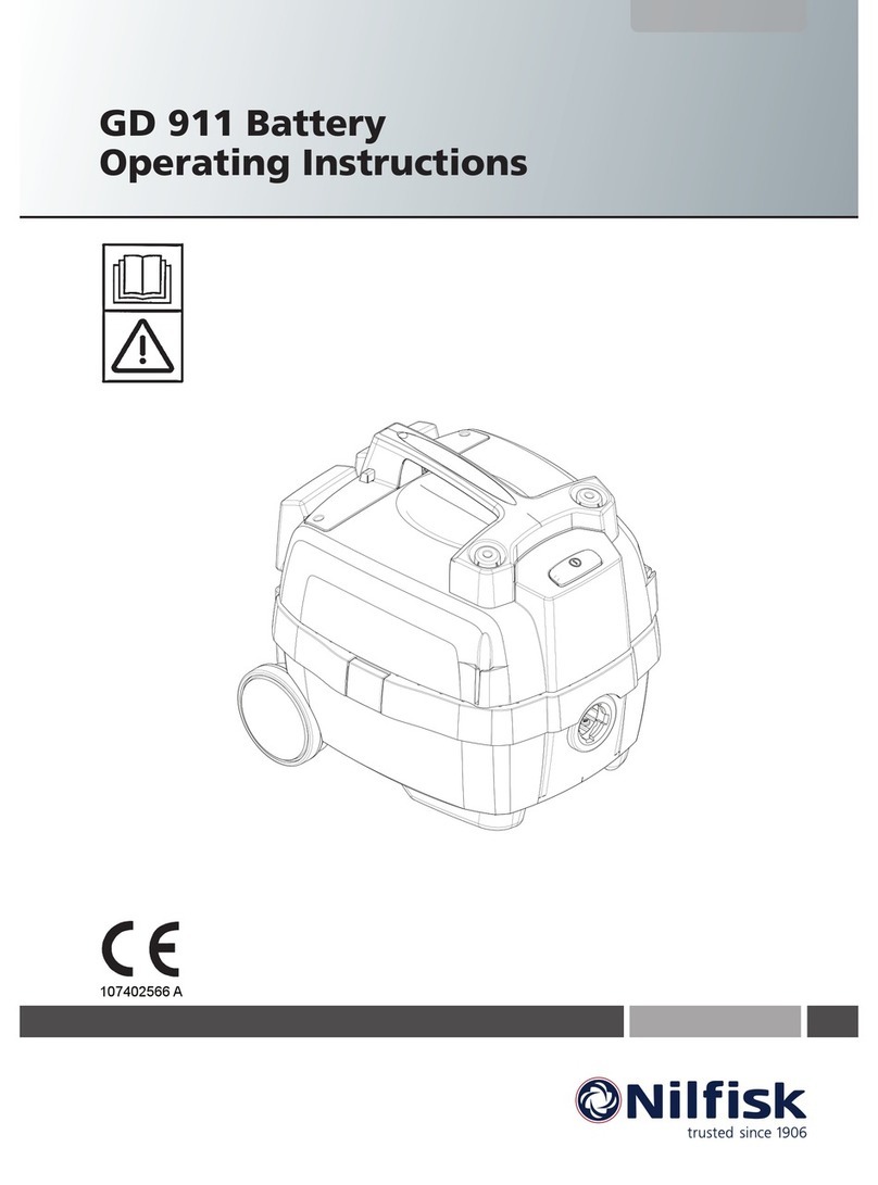 Nilfisk-Advance GD 911 Battery operating instructions