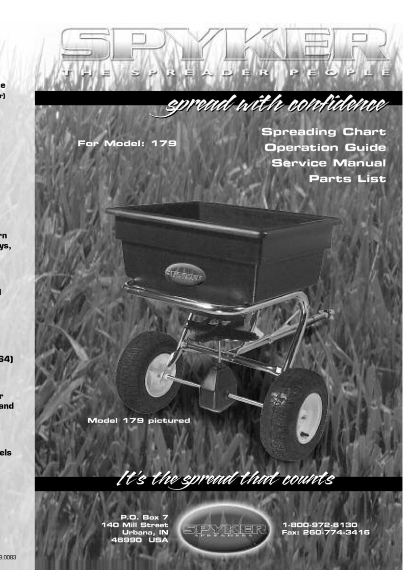 SPYKER 179 Operation guide service manual parts list