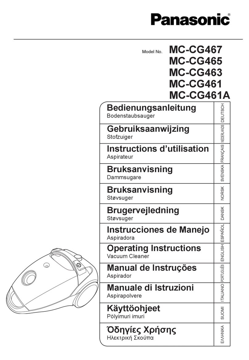 Panasonic MCCG467 - CANISTER VAC - MULTI LANGUAGE User manual
