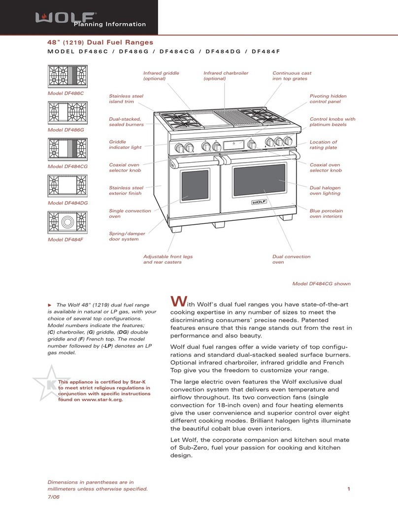 Wolf DF486C Planning information