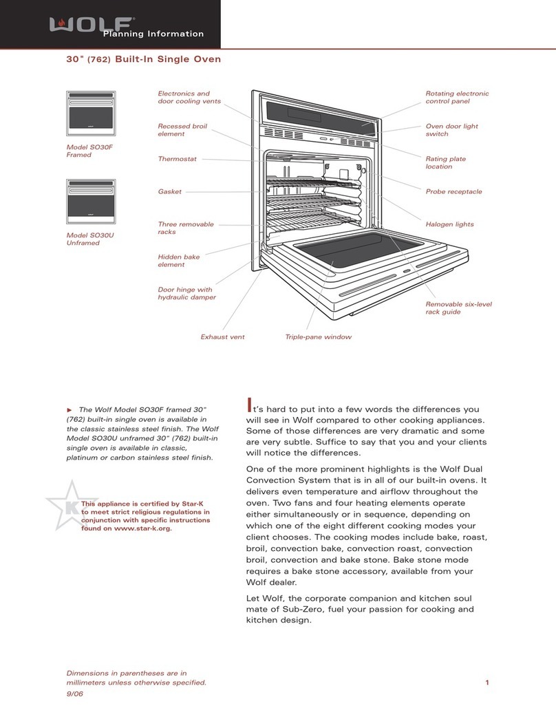 Sub-Zero SO30F Planning information