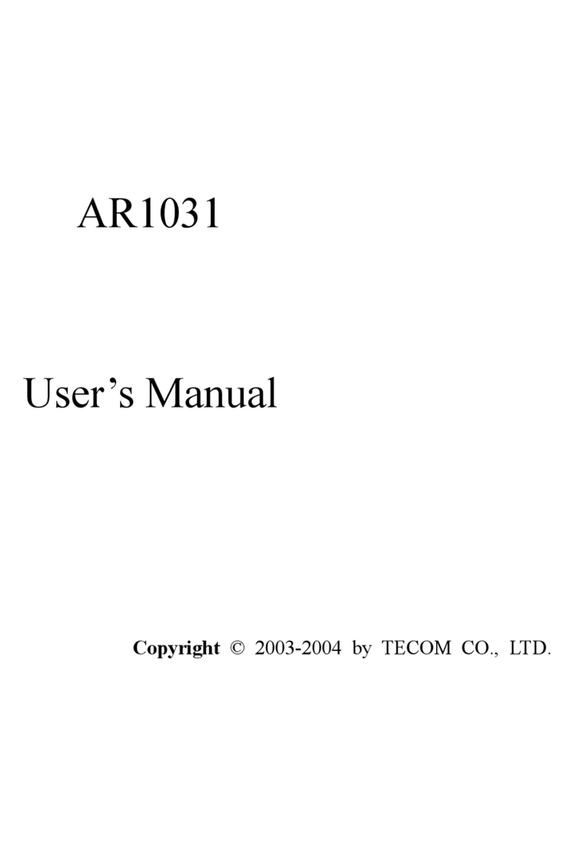 TECOM AR1031 user manual