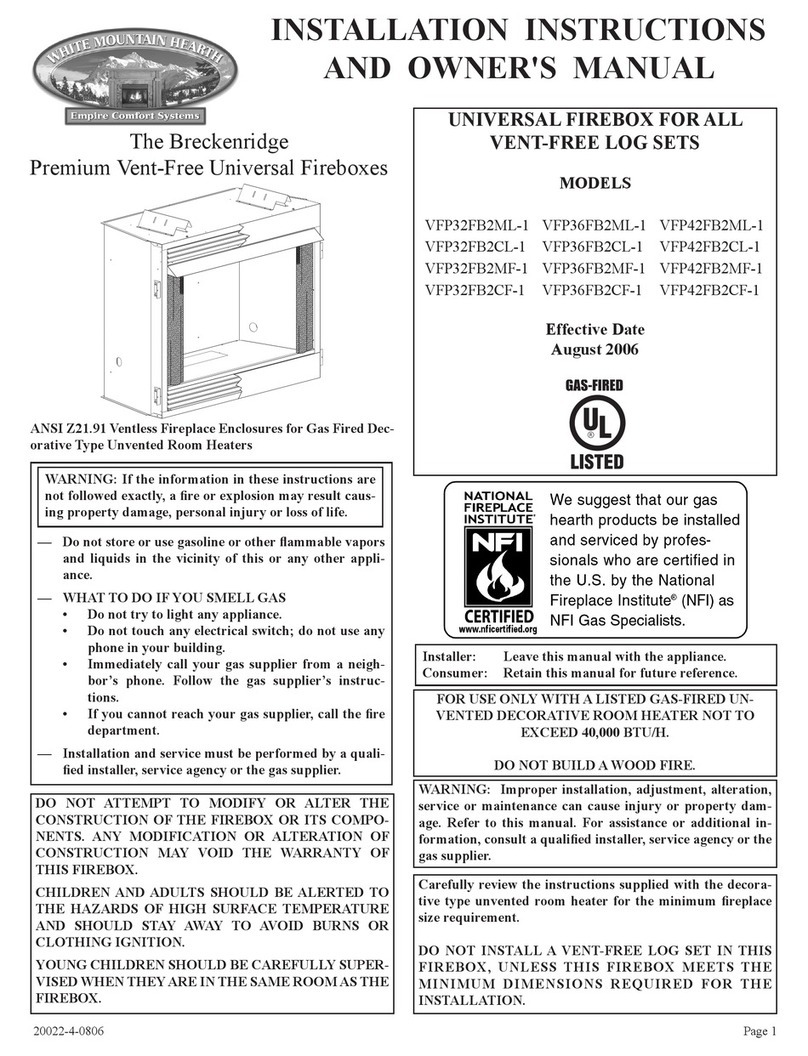White Mountain Hearth VFP32FB2ML-1 User manual White Mountain Hearth VFP32FB2ML-1 User manual