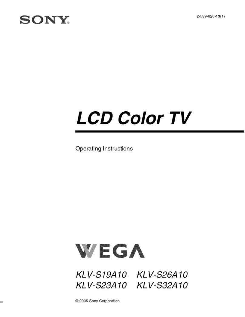Sony WEGA KLV-S23A10 User manual