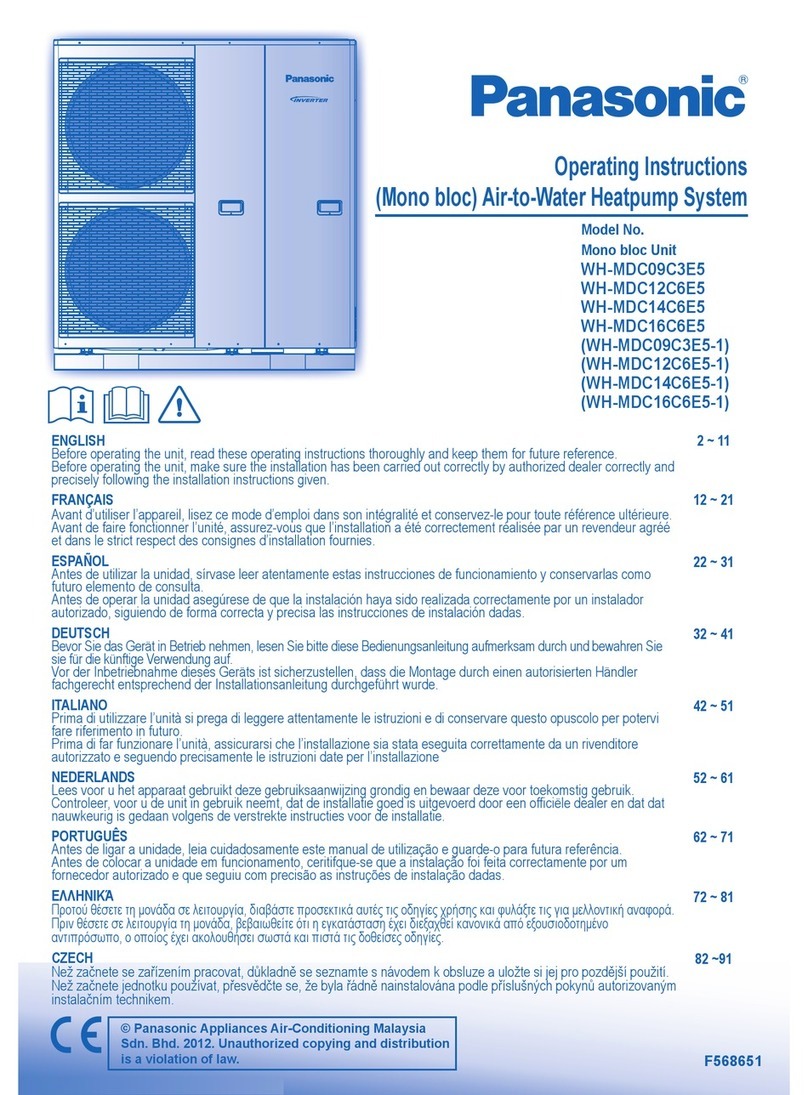 Panasonic WH-MDC12C6E5 User manual