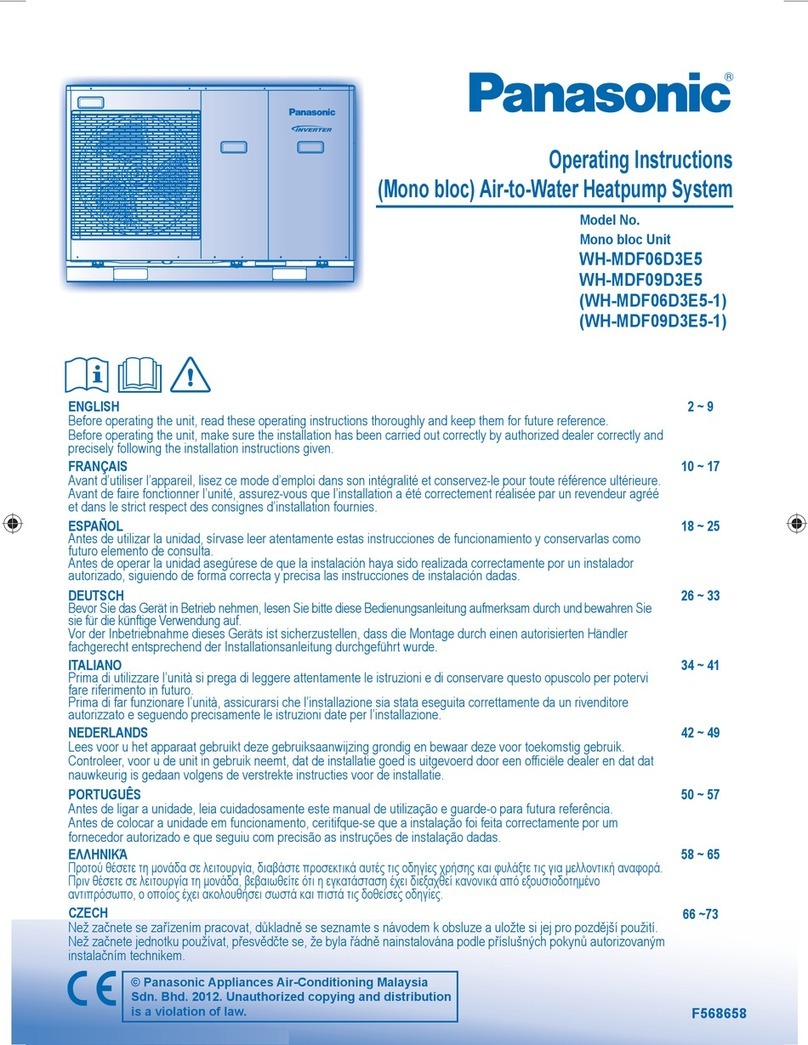 Panasonic WH-MDF06D3E5 User manual