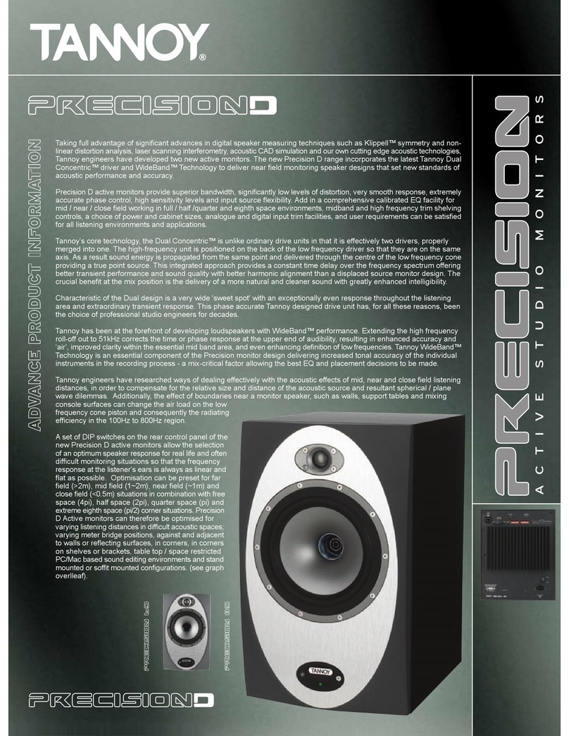 Tannoy PRECISION 60 Setup guide